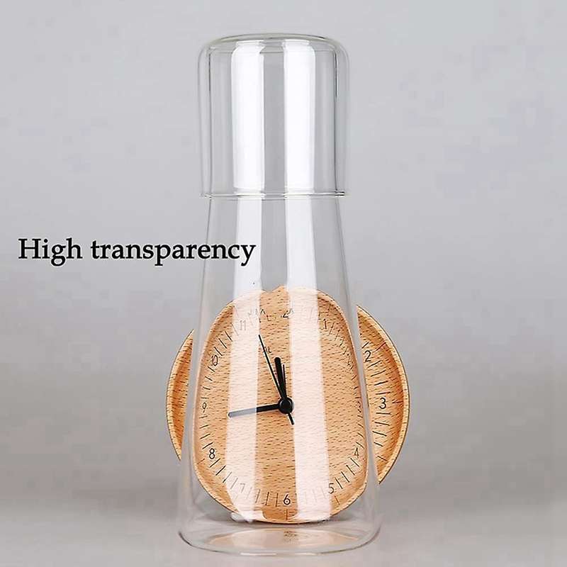 Clear Bedside Water Carafe Set with Tumbler Glass