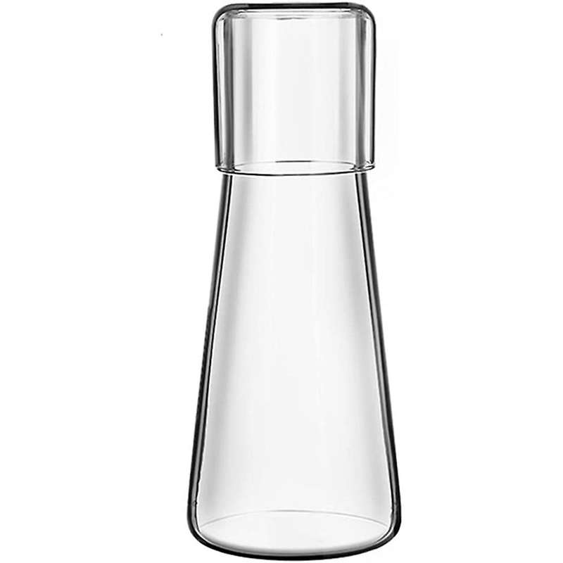 Clear Bedside Water Carafe Set with Tumbler Glass