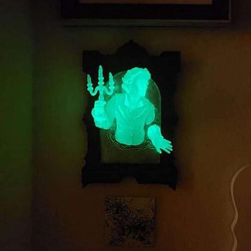 Ghost In The Mirror Wall Decor Luminous Ornaments Halloween Prop A