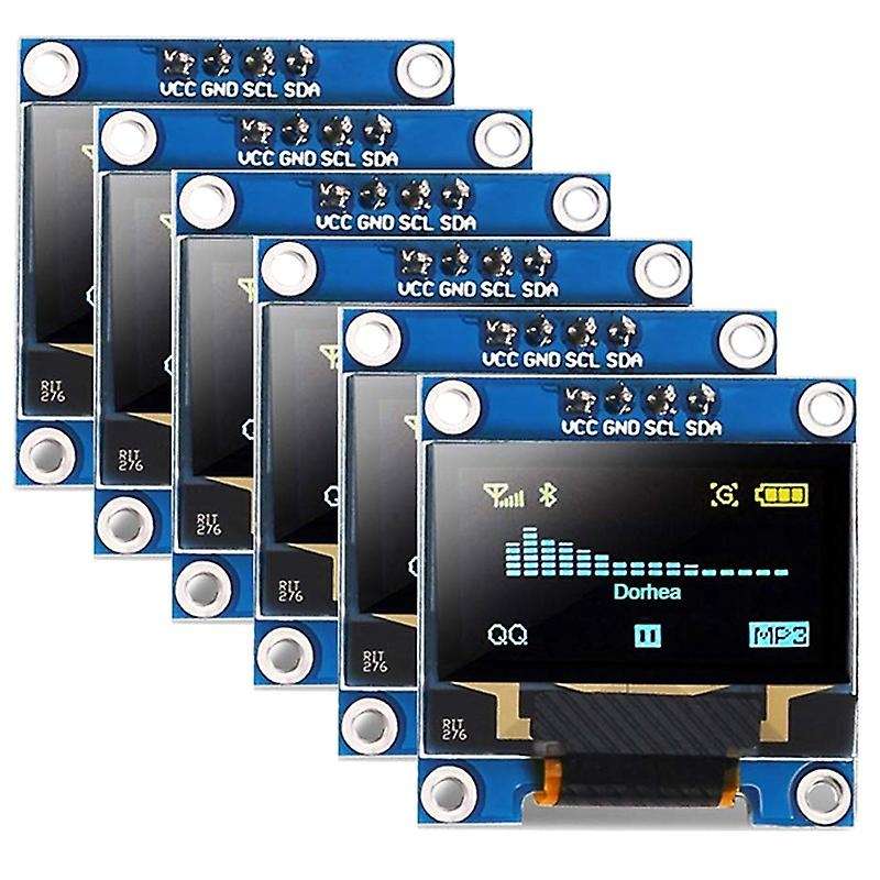 6pcs 0.96 Inch Oled Display Module 12864 128x64 Pixel Lcd Yellow Blue