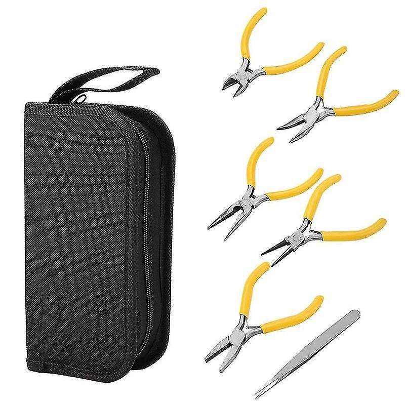 6pcs Jewelers Pliers Set, Professional Jewelry Pliers Tools Kit Round