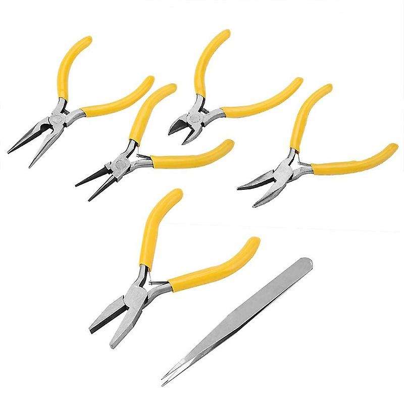 6pcs Jewelers Pliers Set, Professional Jewelry Pliers Tools Kit Round