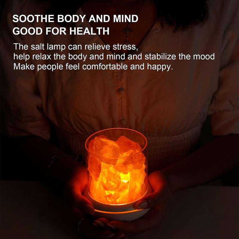 Aroma Diffuser Salt Stone Night Light Humidifier for Car Home White