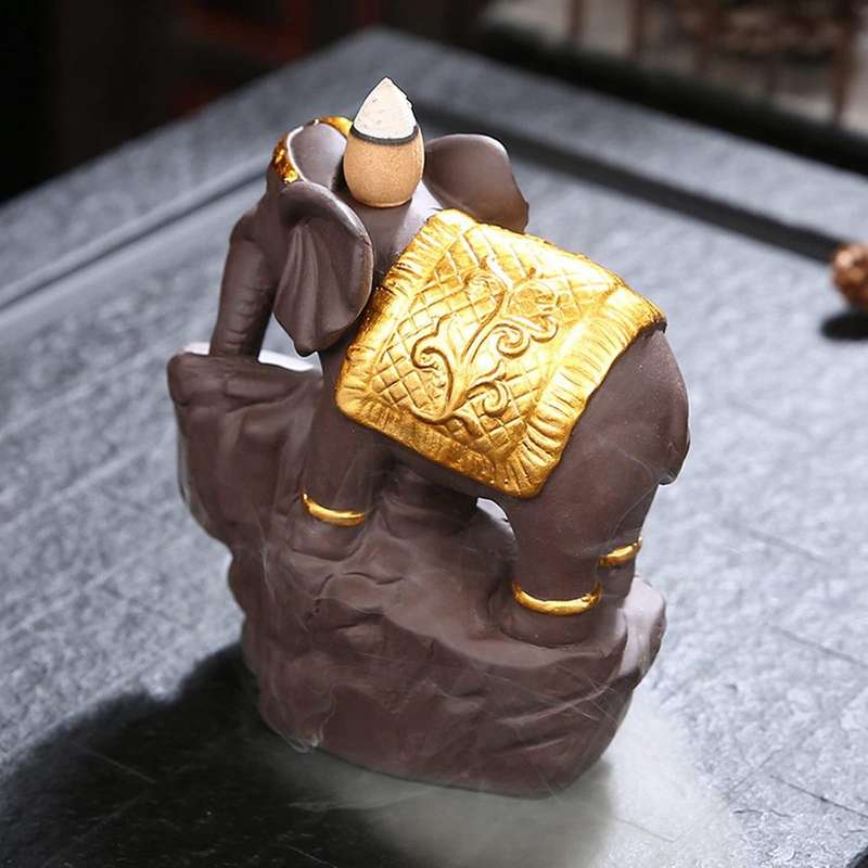 Incense Waterfall Burner Elephant Backflow Incense Burner Home Decor