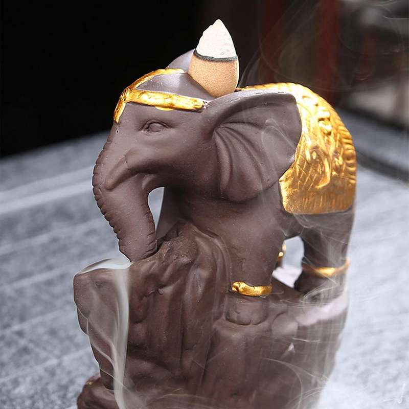 Incense Waterfall Burner Elephant Backflow Incense Burner Home Decor
