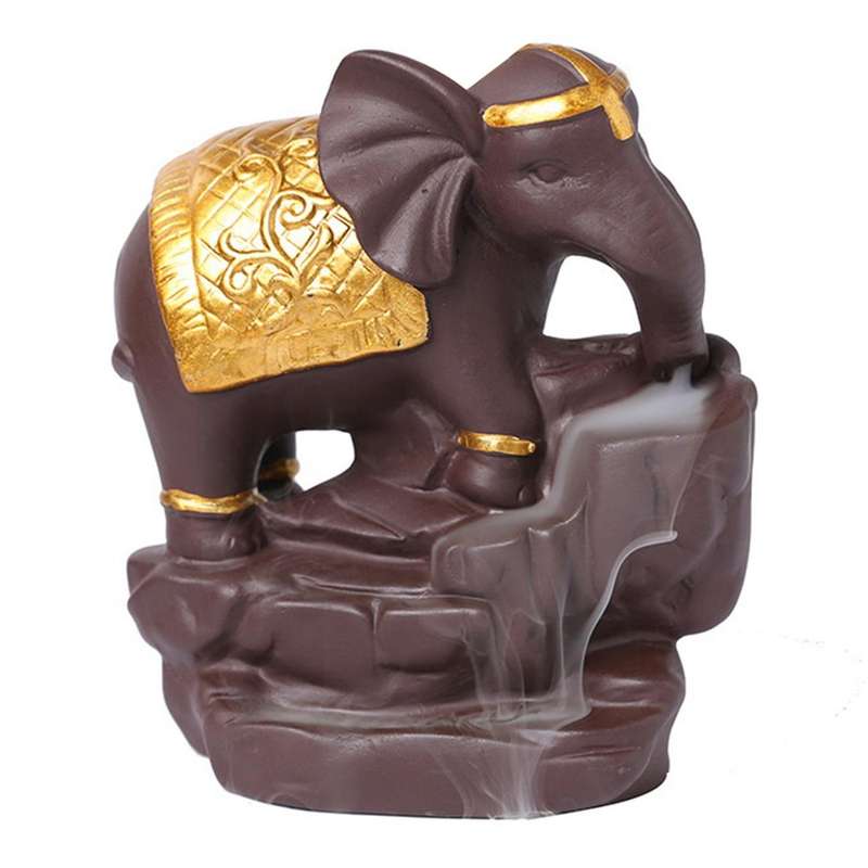 Incense Waterfall Burner Elephant Backflow Incense Burner Home Decor