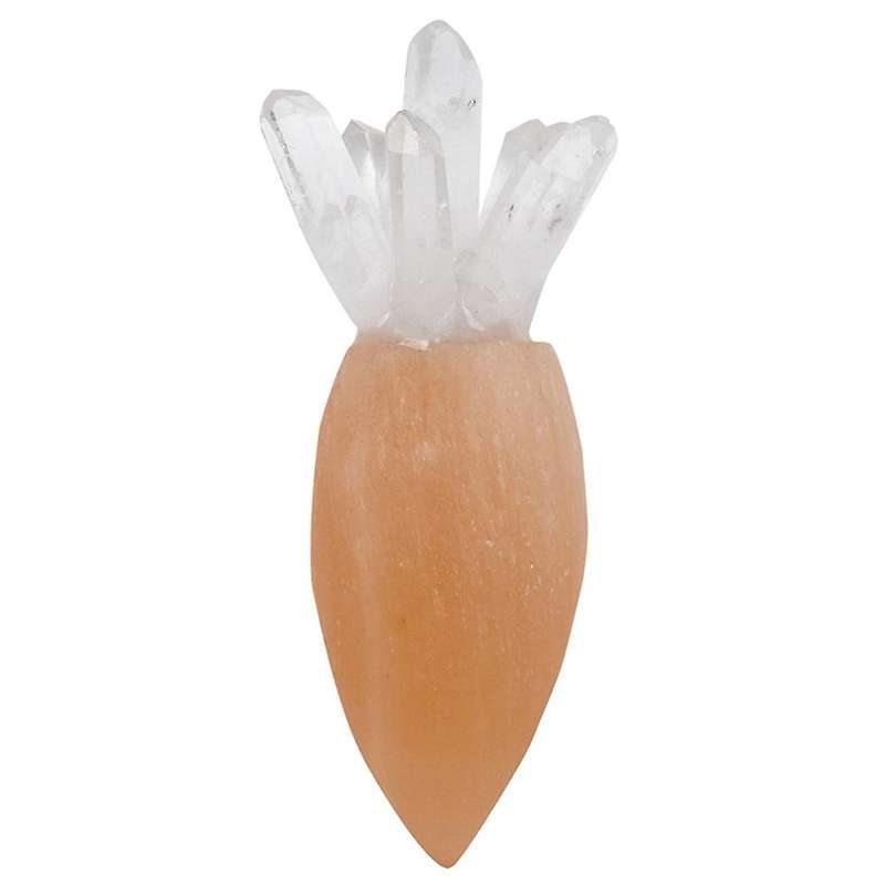 Natural Selenite Carrot Quartz Crystal Stone Home Decor Gifts(13cm)