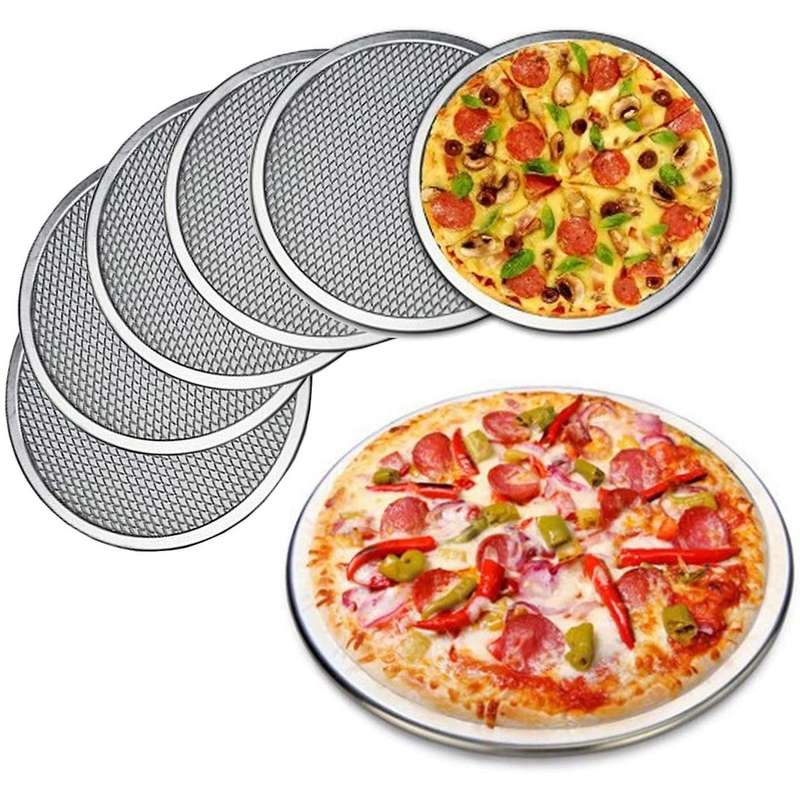 6 Inch Aluminum Pizza Screen Pizza Pan with Holes Pizza Pan