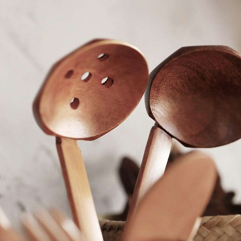 Wooden Hot Pot Spoon Ramen Restaurant Hot Pot Shop Soup Spoon Set