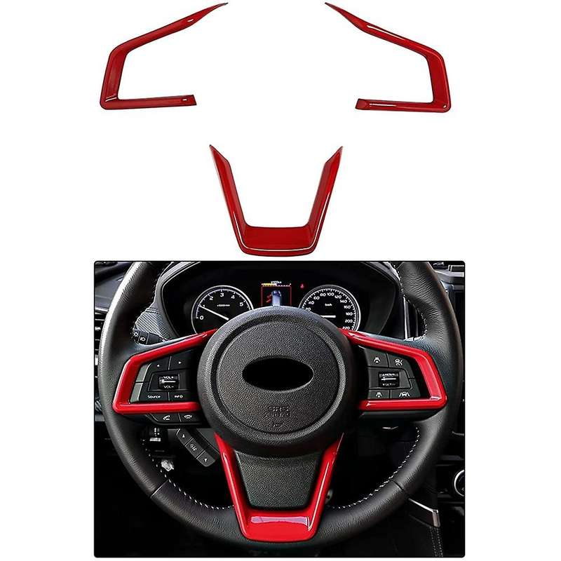 3pcs Car Steering Wheel Panel Cover Trim Frame for Subaru Forester