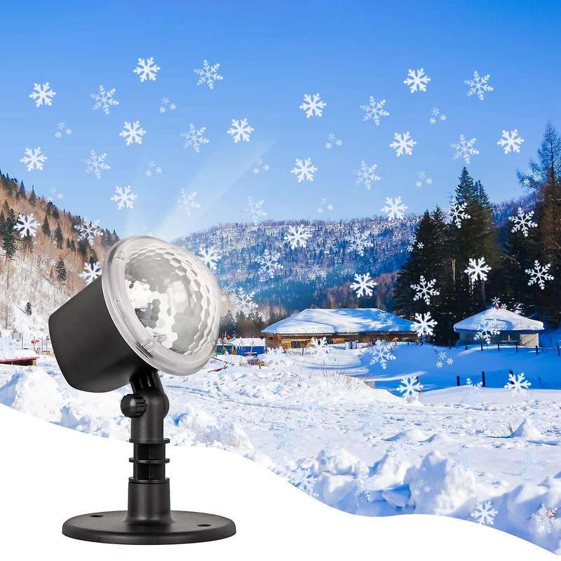 Outdoor Snowflakes Projector Led Christmas Stage Light(us Plug)