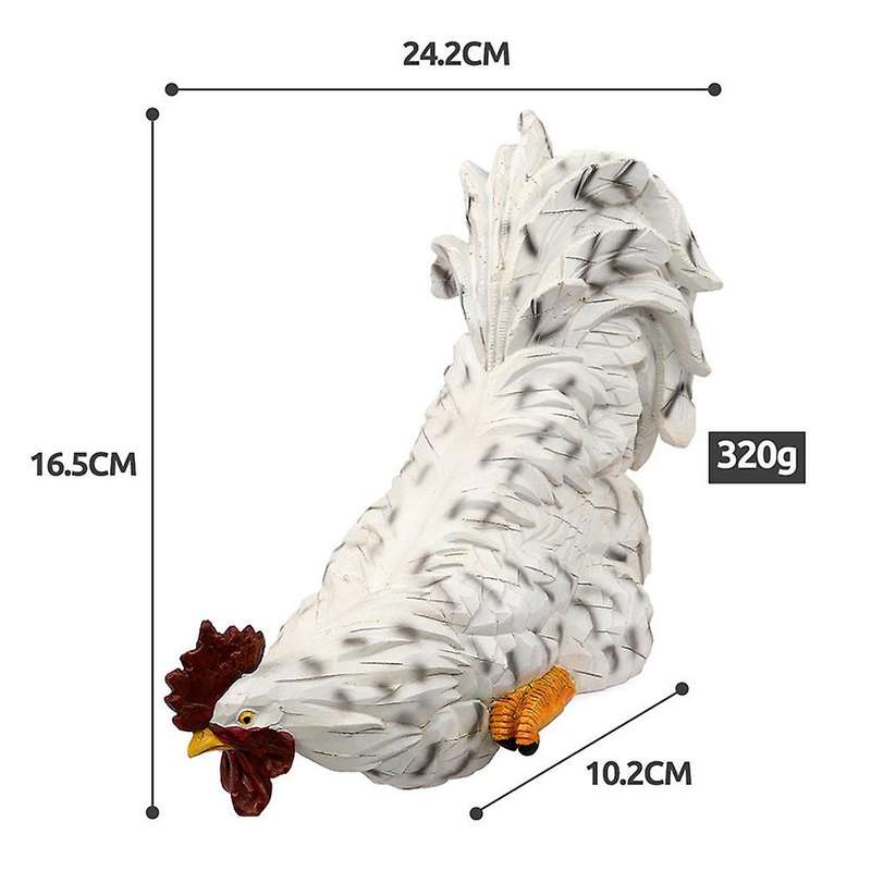 Creative Simulation Animal Rooster Sculpture Resin Decoration A