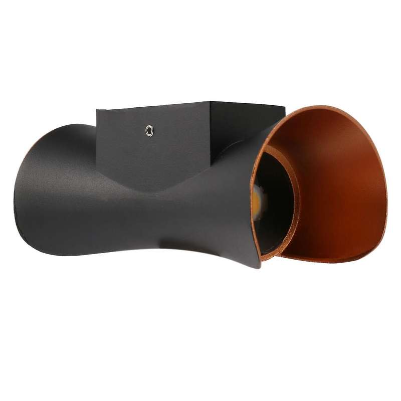 Led 10w Waterproof Wall Lamp (warm White Light) Gold+black Aluminum