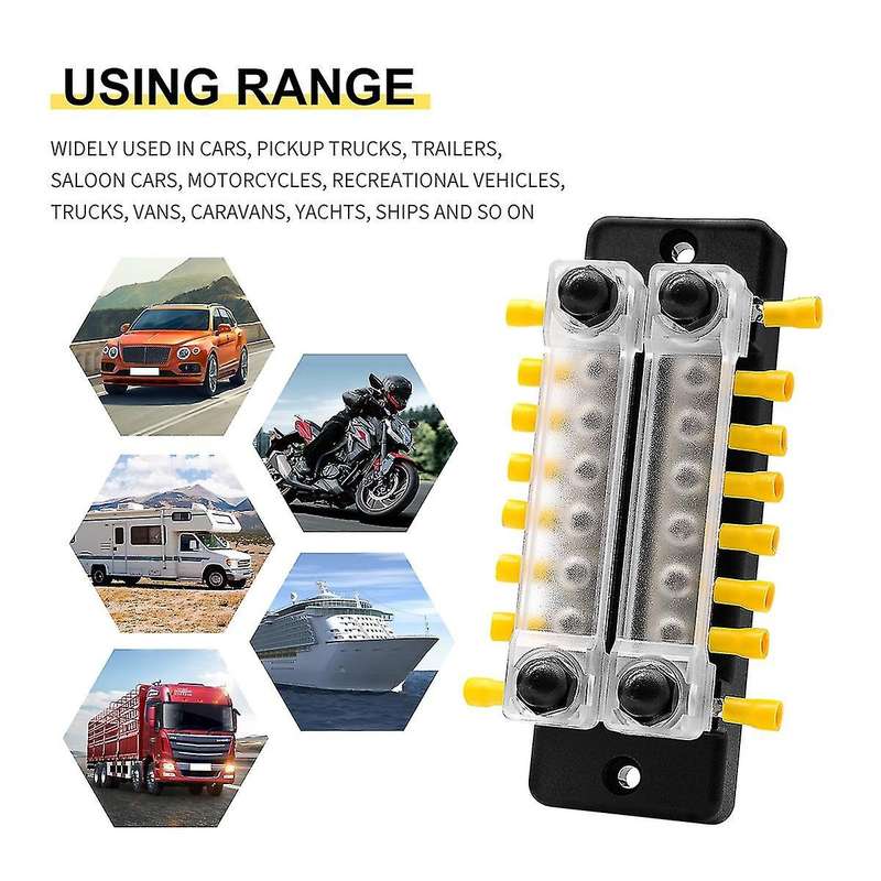 6 Way Dual Row Terminal 150a Bus Bar Block with Terminal for Auto Car