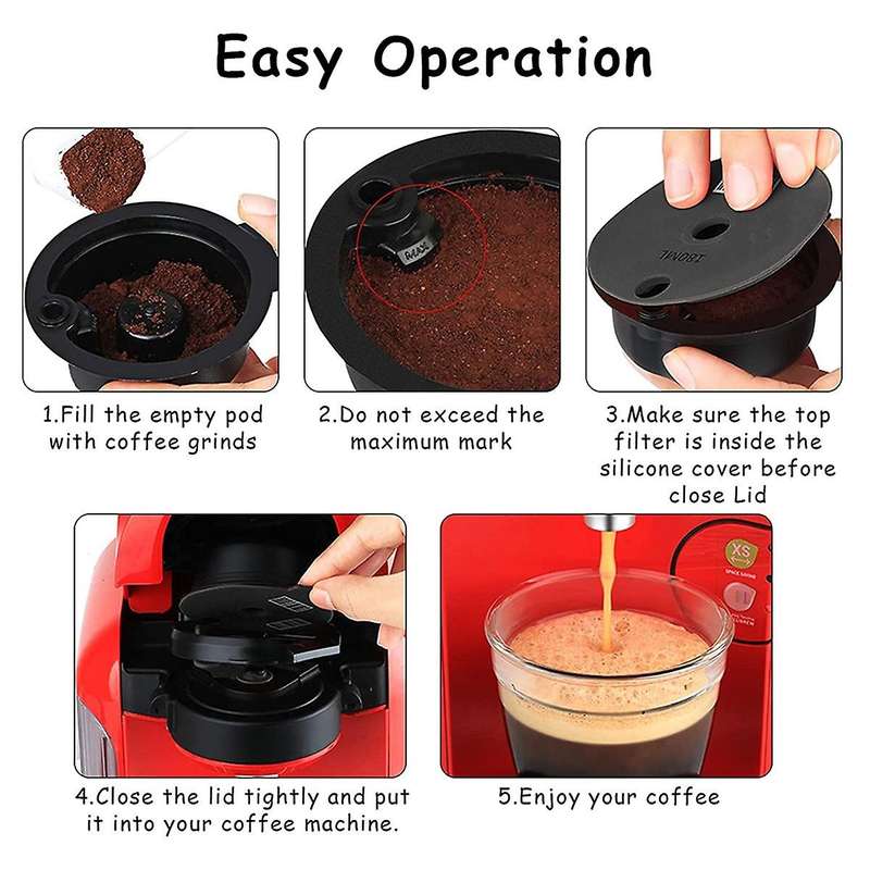 Reusable Coffee Capsules,for Bosch-s Tassimo Machines,60ml