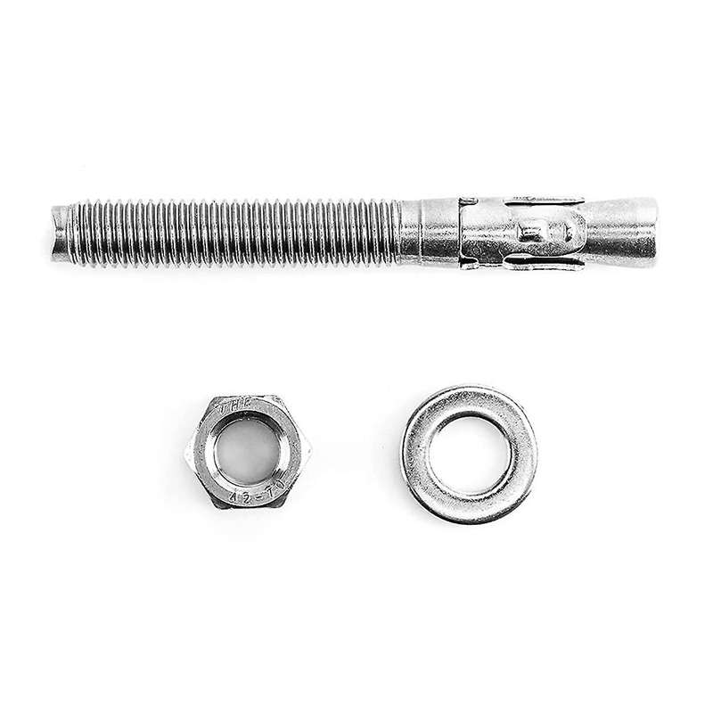 Wedge Anchor, Stainless Steel,3/8 Inch X 4 Inch, 5 Pcs