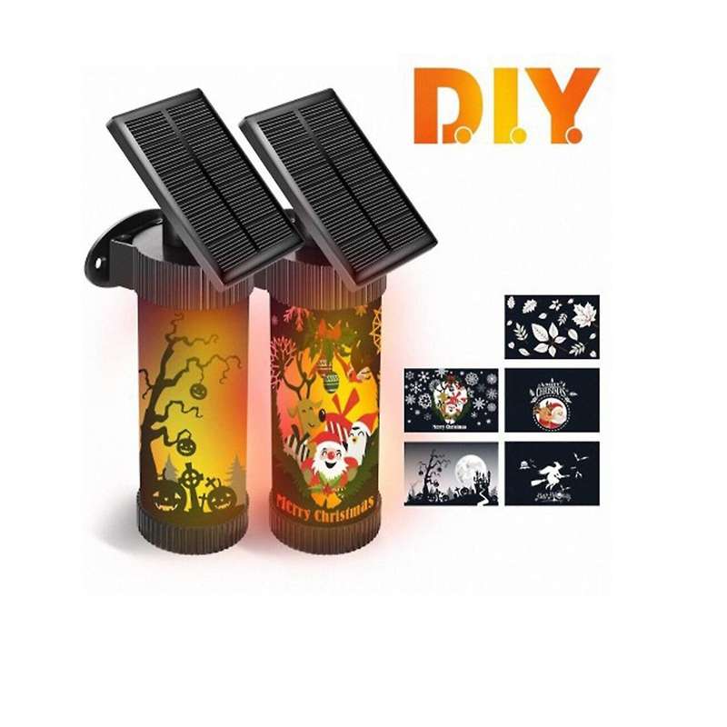 Solar Wall Lights Flickering Flames 102 Led Outdoor Decor Night Light