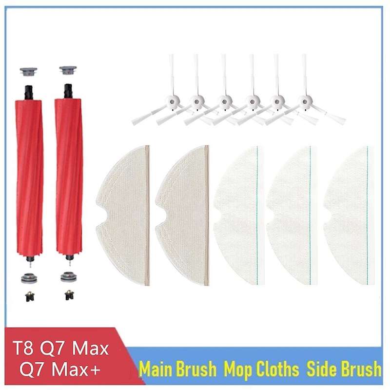 For Roborock T8/q7 Max / Max+ Robot Main Brush Mop Cloth Side Brush