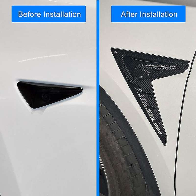 Side Camera Cover for Tesla Model 3 2017-2021 Model Y 2020 Red