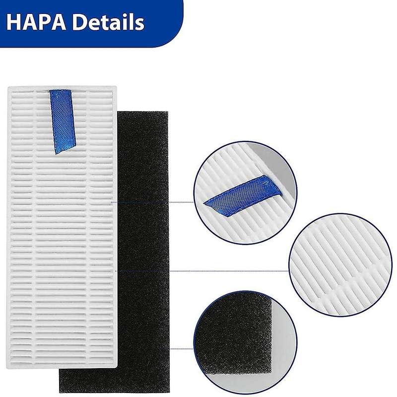 Wet and Dry Robot Vacuum Cleaner, Main Brush, Hepa Filter, Side Brush