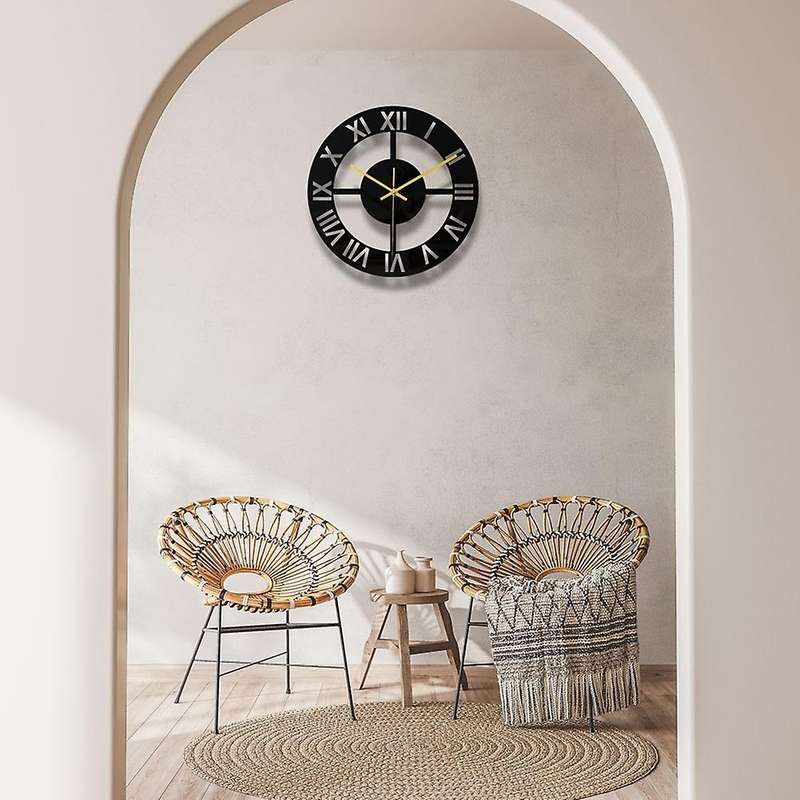 11.8 Inch Roman Numer Acrylic Mirror Wall Clock for Home Decor