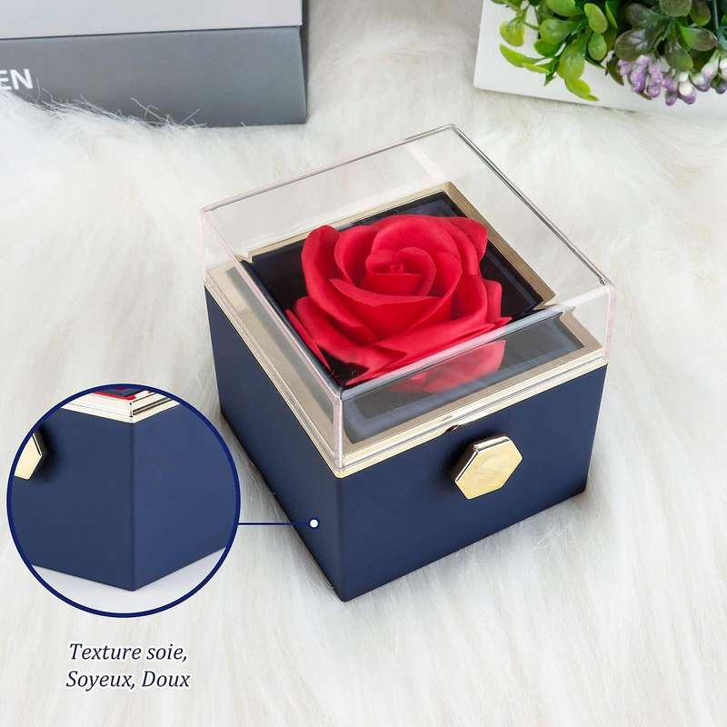 Eternal Rose Floral Necklace Box Valentine's Day Gift for Wedding A