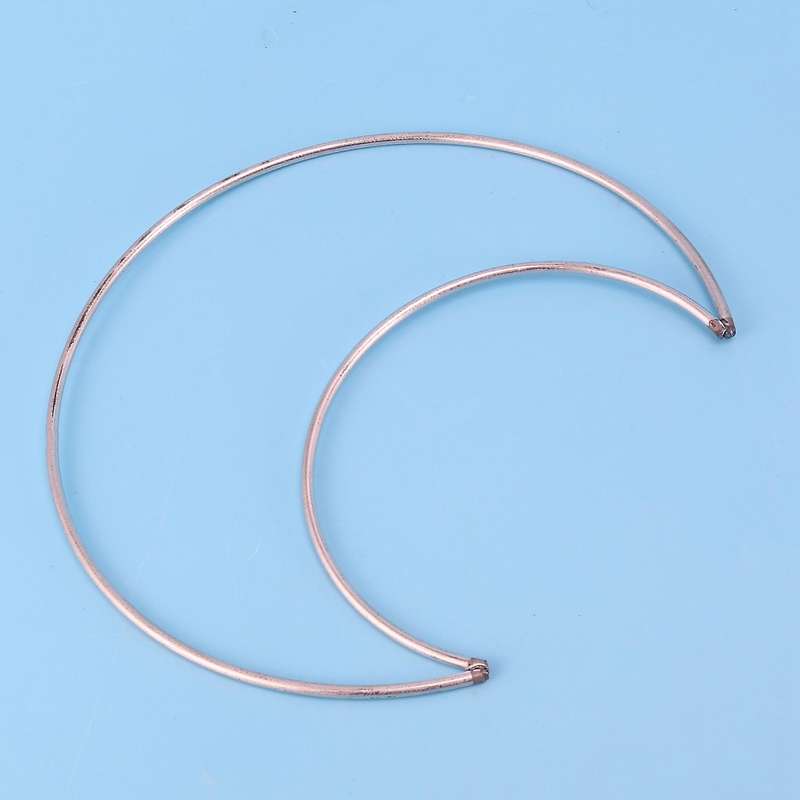Moon Star Dream Catcher Metal Hoop Rings Circle Macrame for Diy Craft