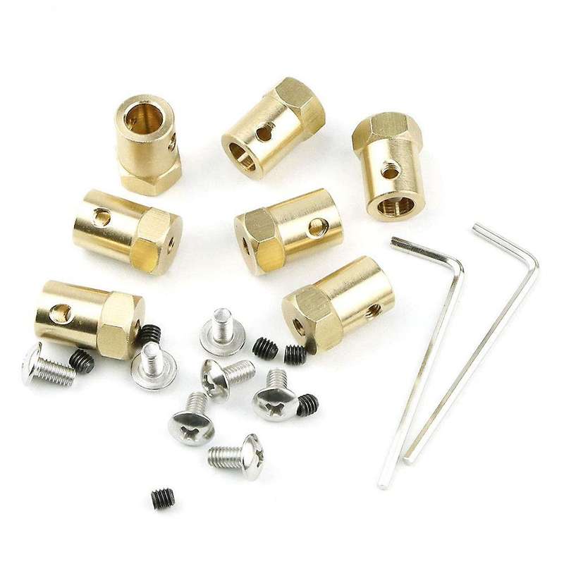 20 Pieces 7mm Motor Flexible Coupling Coupler Connector with Screws