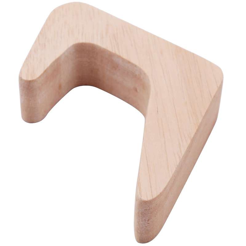 4pcs Natural Wood Clothes Hanger Coat Hook Decorative Key Holder