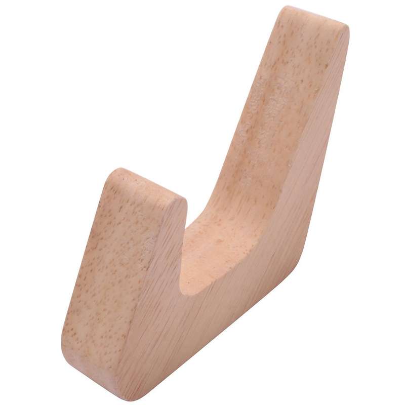 4pcs Natural Wood Clothes Hanger Coat Hook Decorative Key Holder