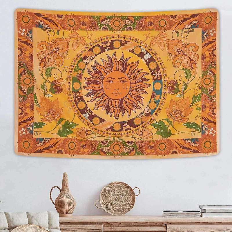 Burning Sun Tapestry Flower Vines Tapestries Vintage Indie Boho A