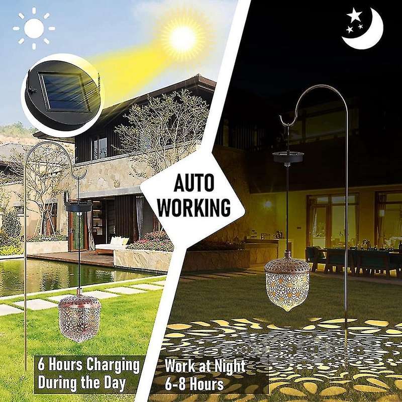 Solar Lanterns Outdoor, Solar Light for Garden, Porch, Tree, 1 Pack