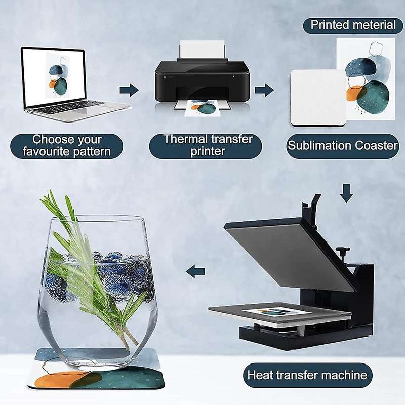 Sublimation Coaster Car Coasters,heat Transfer Cup Mat for Decor