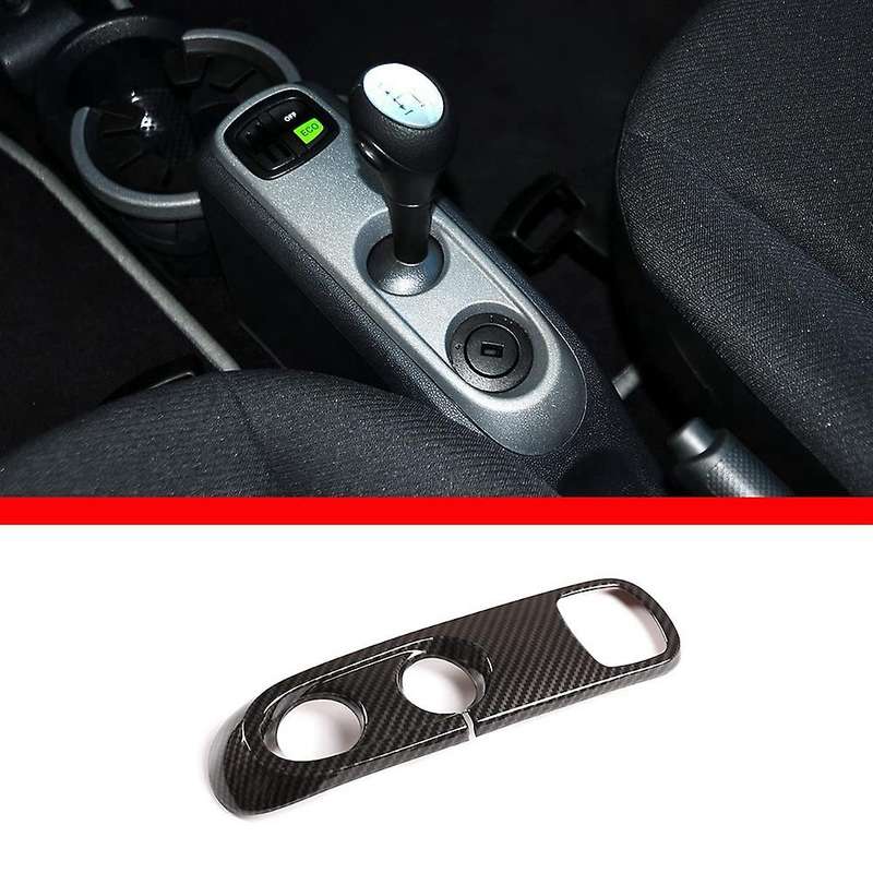 Car Gear Shift Panel Cover for Mercedes Smart 2009-2015, Carbon Fiber