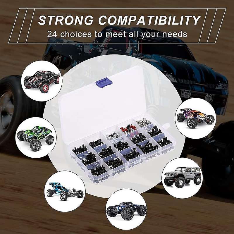 523 Pcs Rc Screws Kit Repair Tool Box Set Rc Hobby Universal Parts