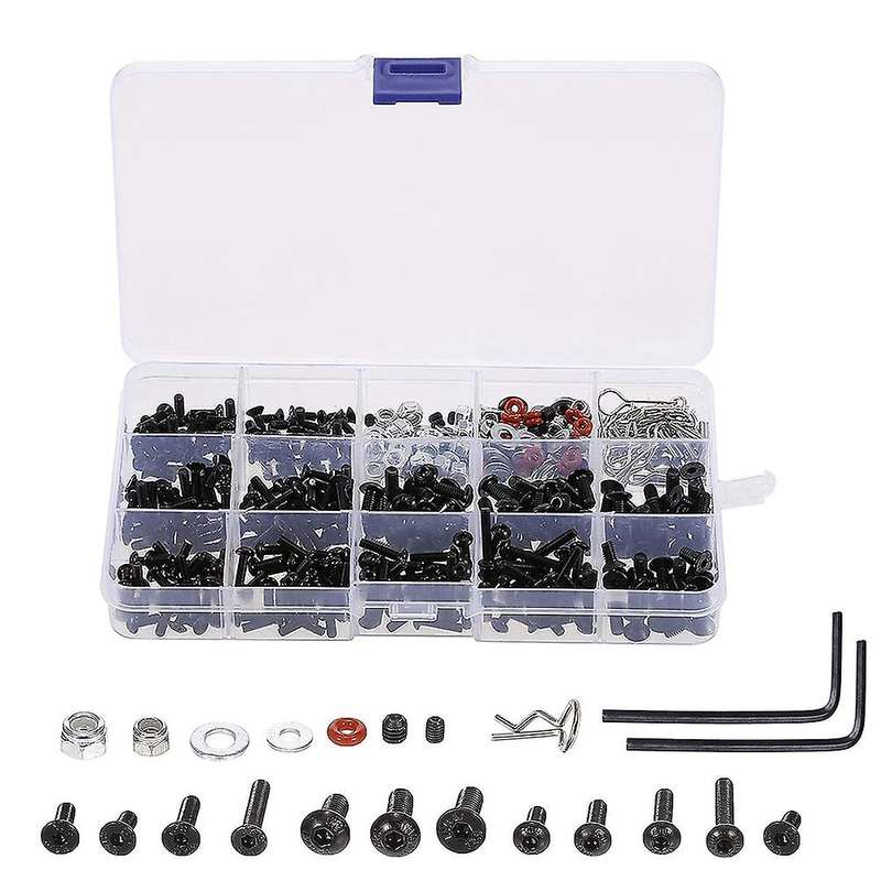 523 Pcs Rc Screws Kit Repair Tool Box Set Rc Hobby Universal Parts