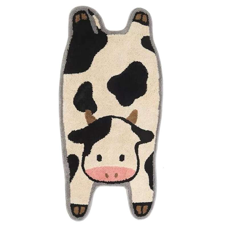 Cute Cow Bedroom Carpet Children's Room Carpet Plush Carpet 40x120cm