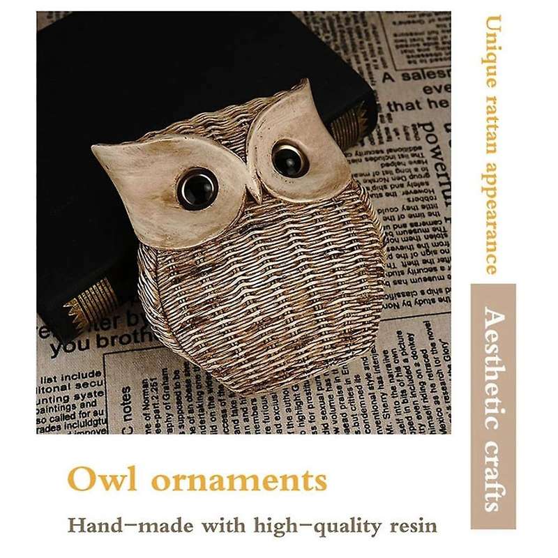 Owl Statues Resin Living Room Ornaments for Interior Home Decor Craft