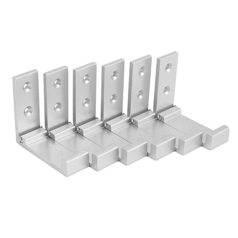 6 Pack Folding Hooks Wall Door Clothes Hooks Alloy Rustproof