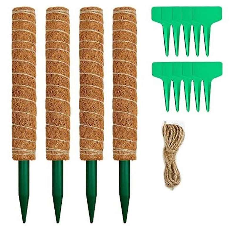 Moss Poles for Climbing Plants- Coir Moss Pole with 2m Jute Strings