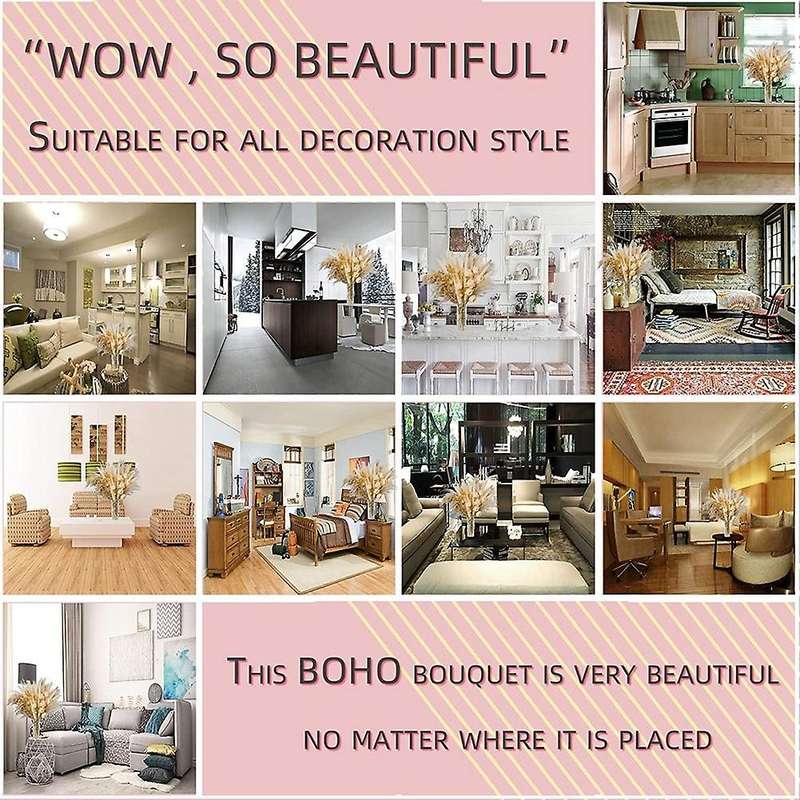 Dried Pampas Grass Boho Decor for Vase Flower Arrangements Home