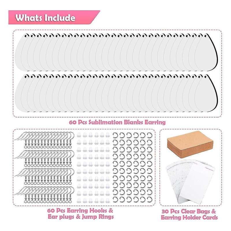 60 Sublimation Blank Products, Sublimation Blank Earrings