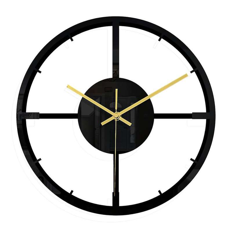 11.8inch Acrylic Transparent Mirror Wall Clock Sticker for Home Decor