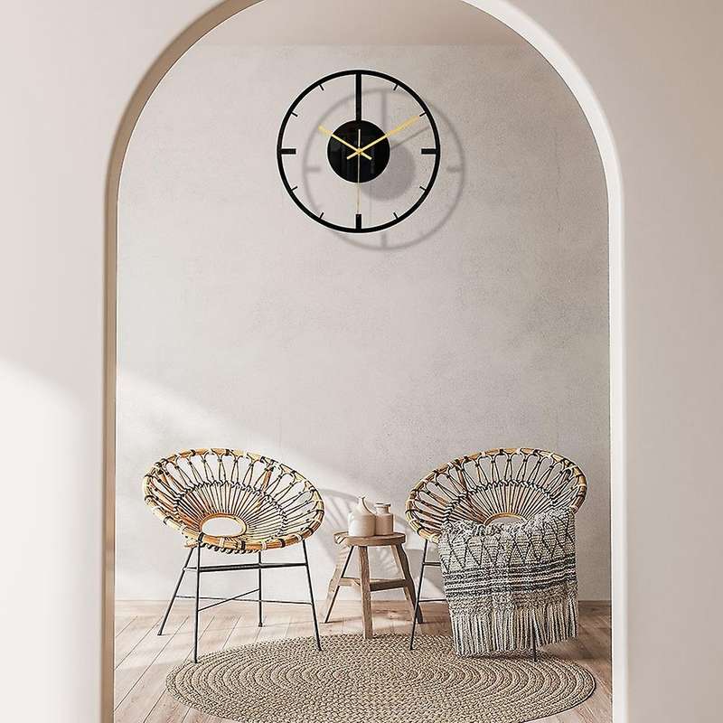 11.8inch Acrylic Transparent Mirror Wall Clock Sticker for Home Decor