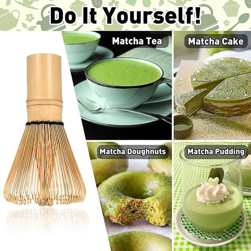Traditional Matcha Tool Set Whisk + Whisk Stand + Tea Spoon White