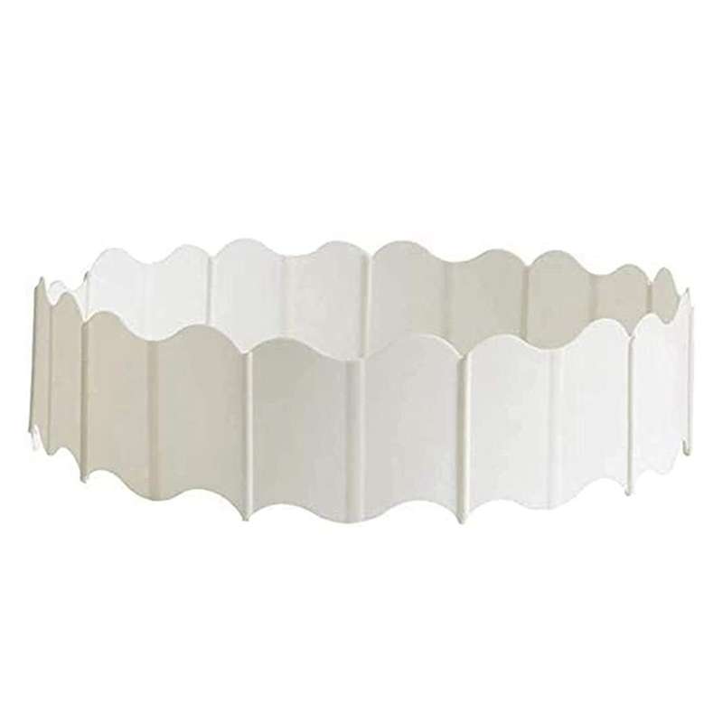 20pcs Plastics Garden Edging Fence,diy Decorative Flower Bed,white