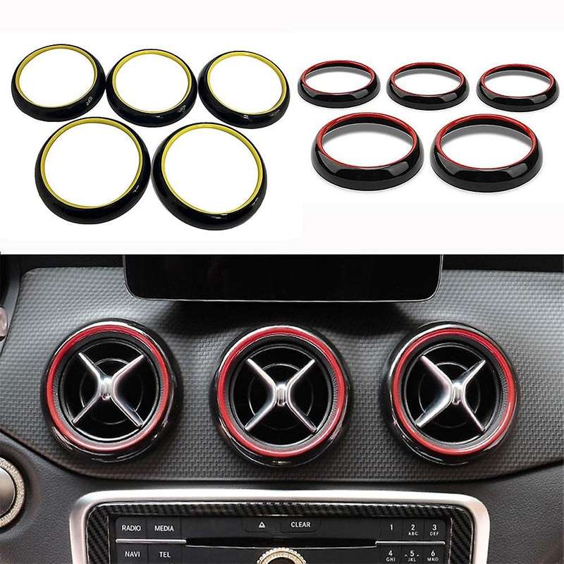 5pcs Vent Outlet Cover Trim Red for Benz A B Cla Gla Class W176 12-18