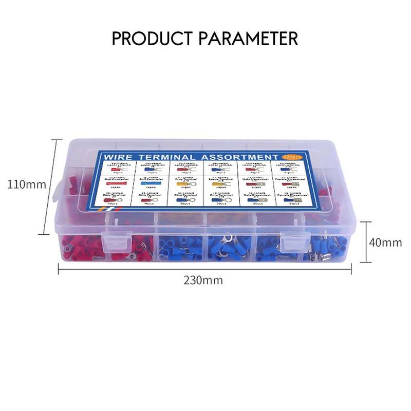 Electric Connector, 520pcs Insulated Terminal Connection Hybrid Ring