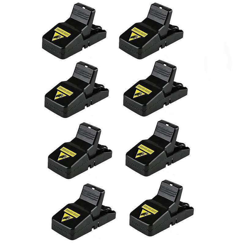 Set Of 8 Mouse Impact Traps, Can Be Reused In The Kitchen and Garden