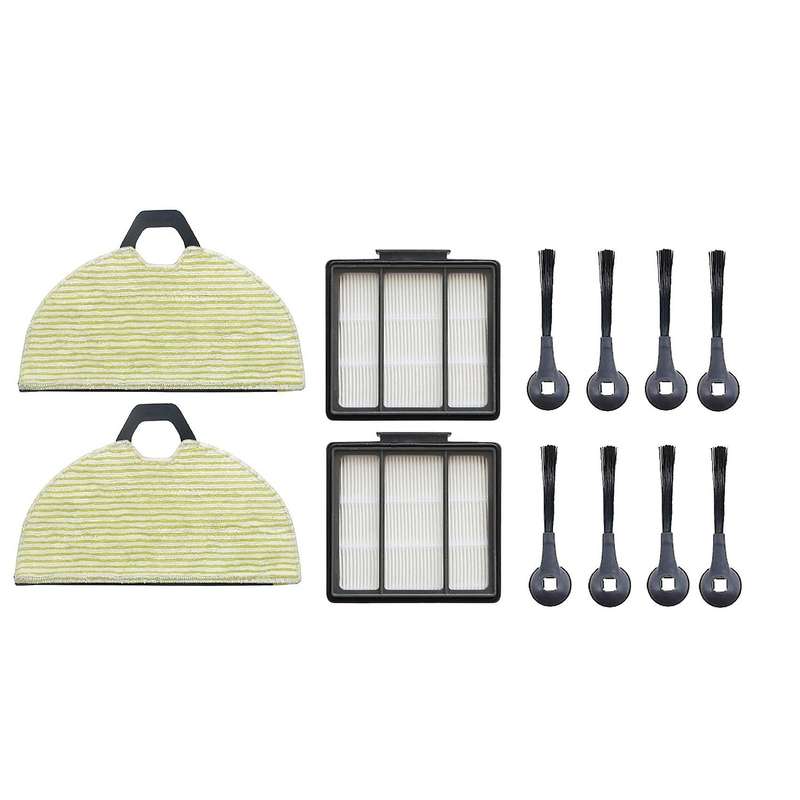 12 Pcs Side Brushes Filters Mop Pad for Shark Rv2001wd Av2001wd Robot